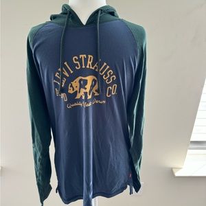 EUC Levi's Long Sleeved Hooded Tshirt